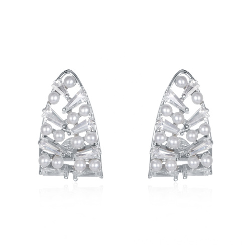 Genuine Pearl Silver Jewelry 925 Sterling Earings